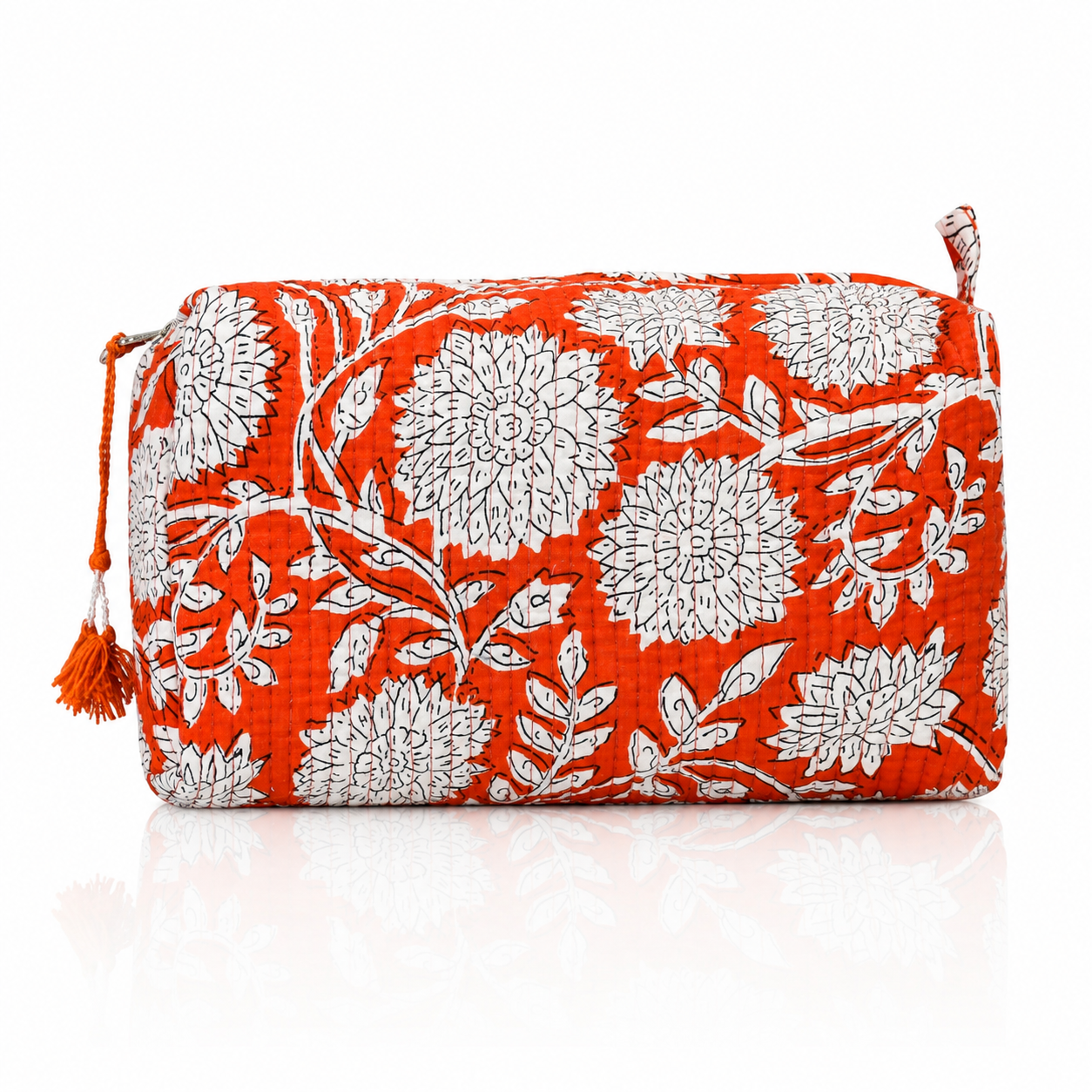Cotton Block Print Pouch Set- 2 in a Set