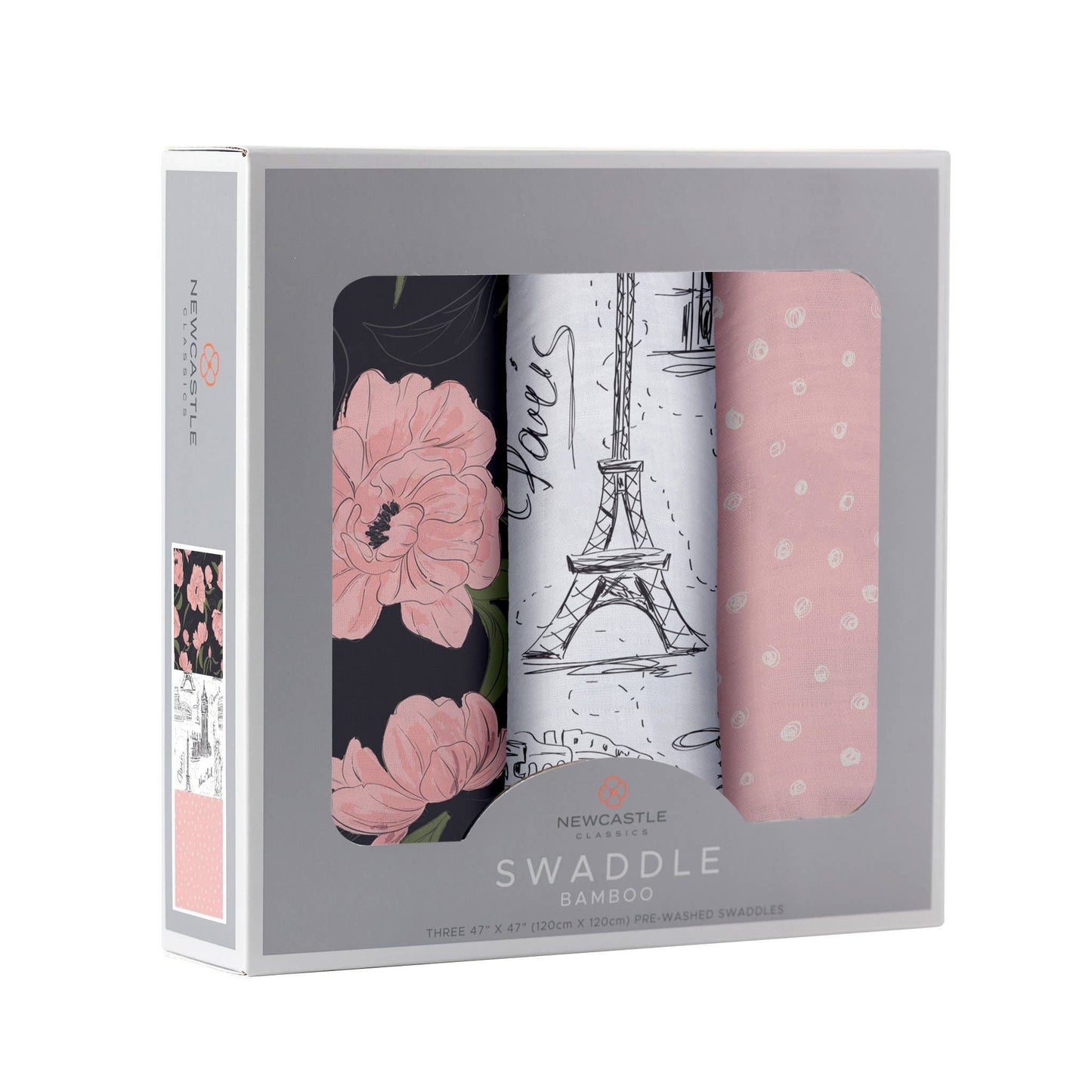 London, Paris, New York Bamboo Swaddle 3 Pack