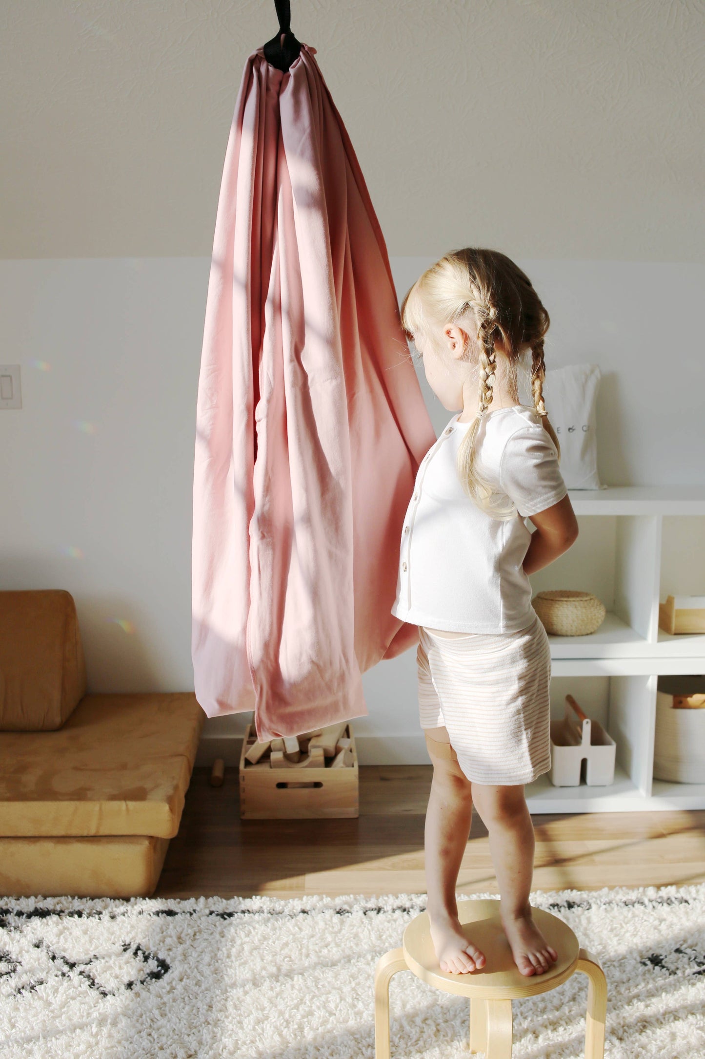 Vintage Rose Cotton Sensory Swing