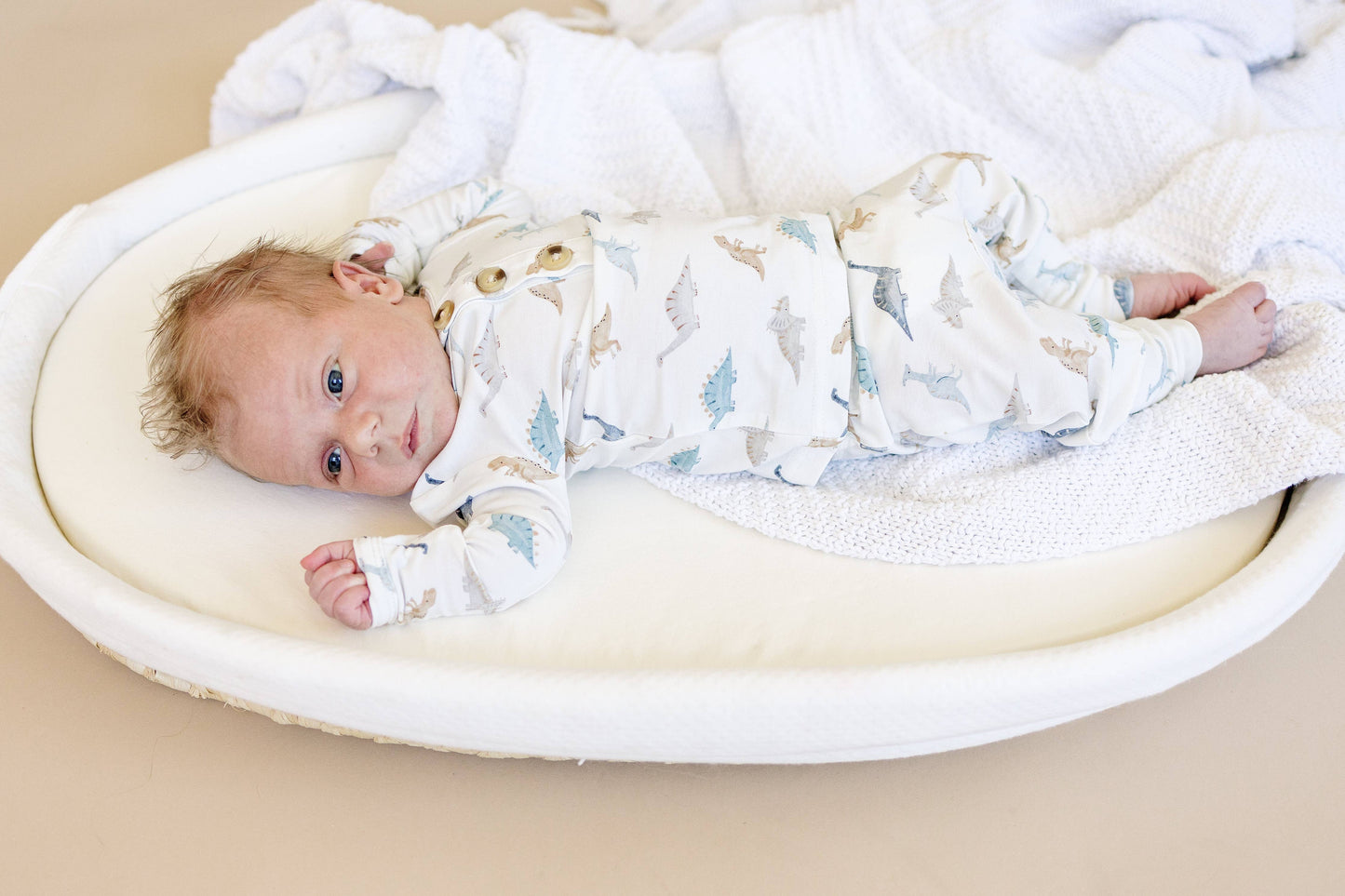 Snugglesaurus 2pc Henley Bamboo