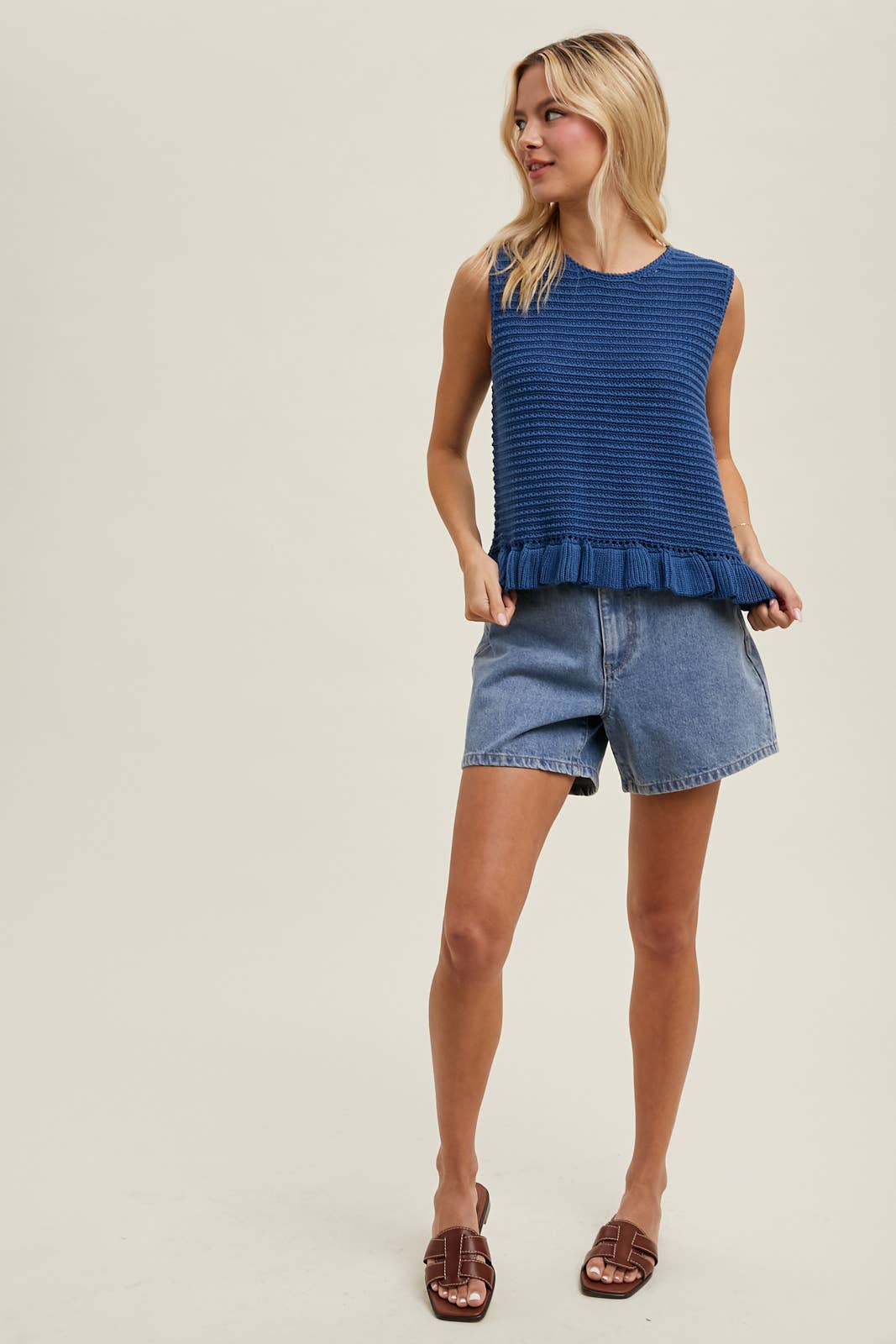 Shell top blue