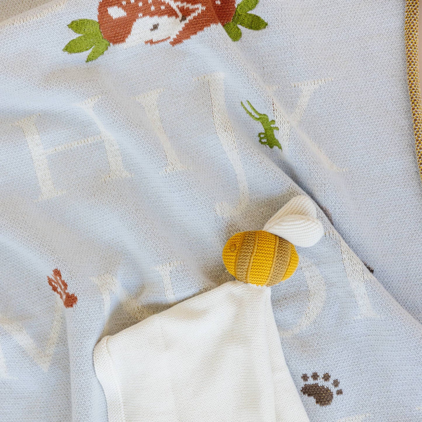 Blanket ABC Woodland Baby Organic Cotton Back to School Kid