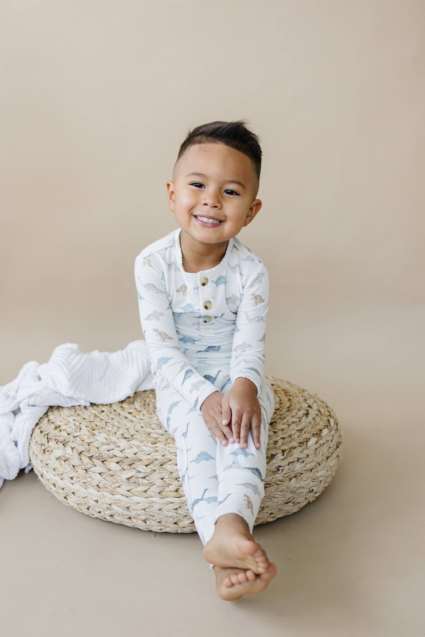 Snugglesaurus 2pc Henley Bamboo