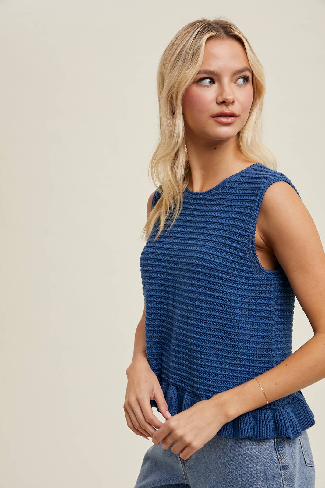 Shell top blue