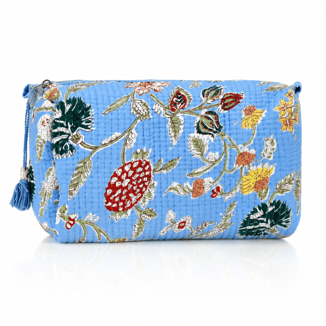 Cotton Block Print Pouch Set- 2 in a Set