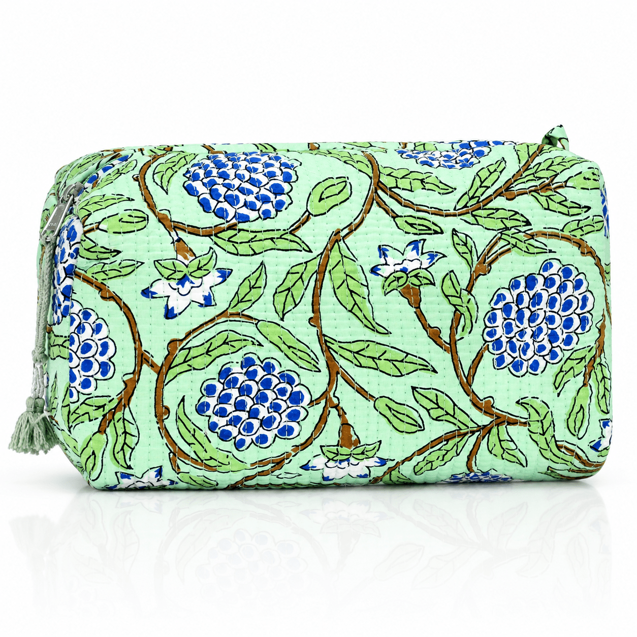 Cotton Block Print Pouch Set- 2 in a Set