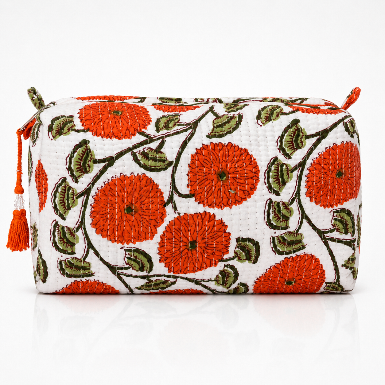 Cotton Block Print Pouch Set- 2 in a Set