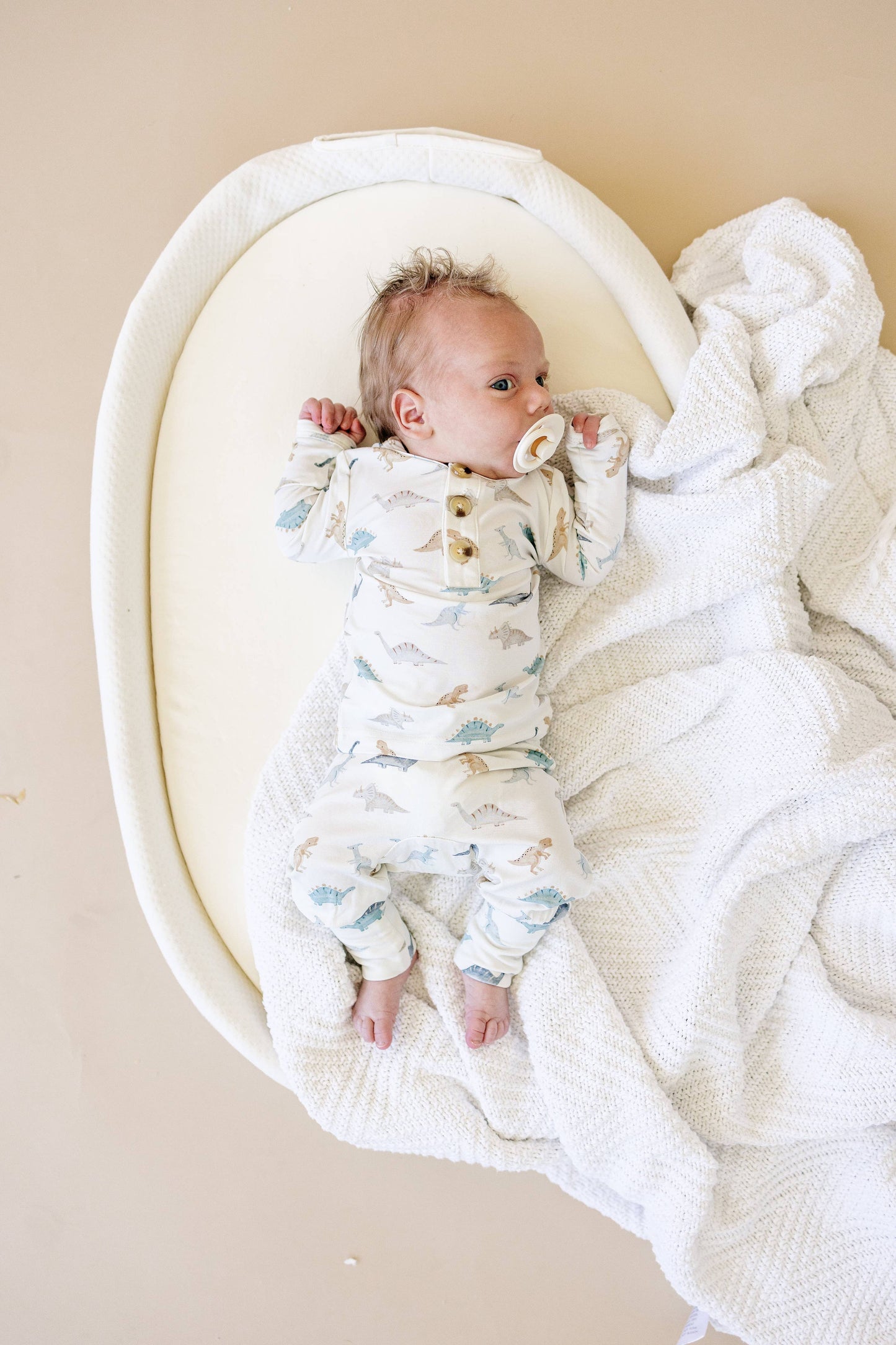 Snugglesaurus 2pc Henley Bamboo