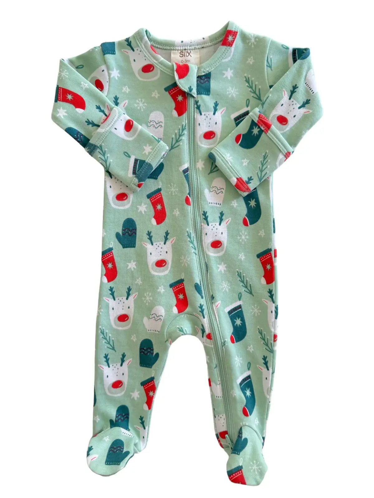 Reindeer / Organic Zip Footie
