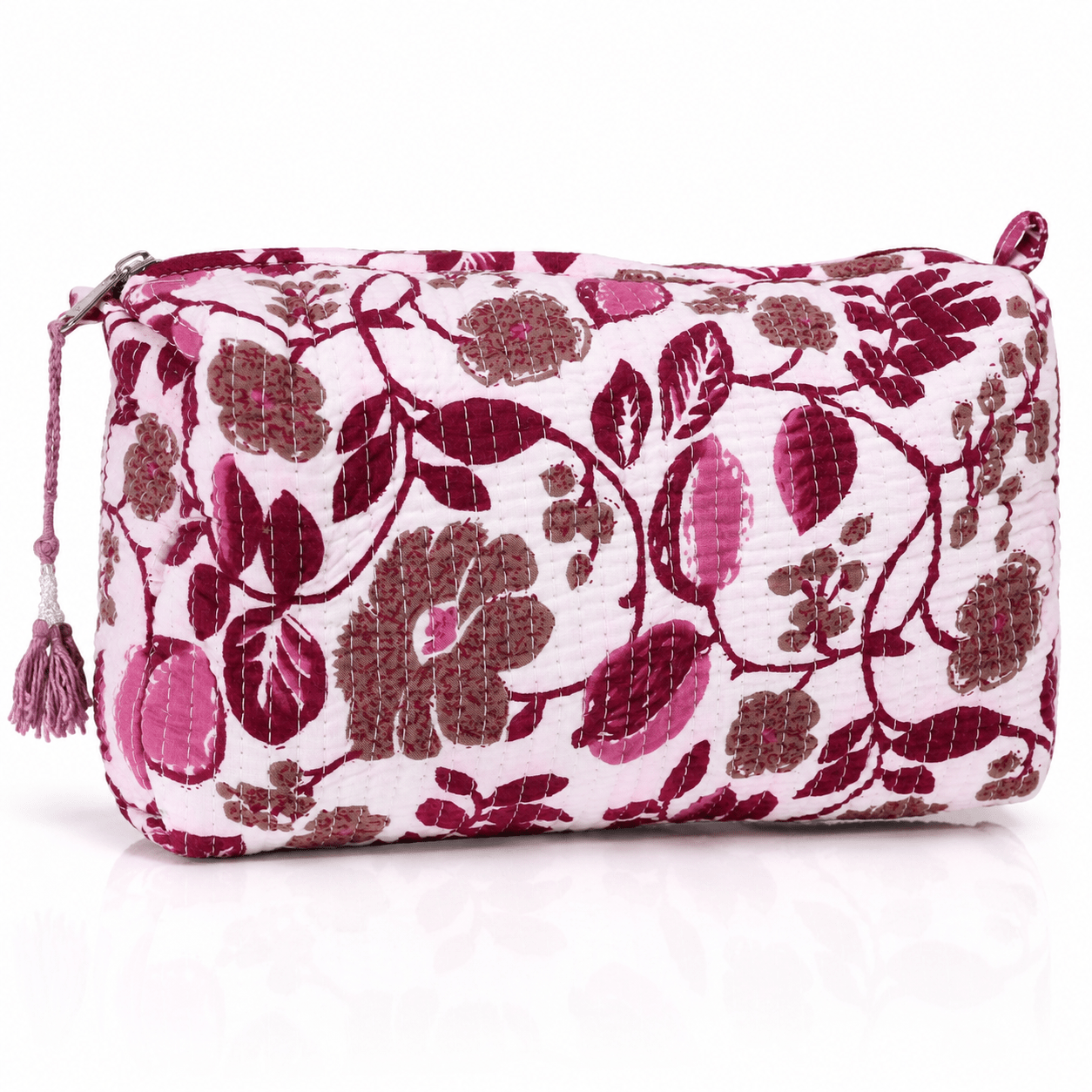 Cotton Block Print Pouch Set- 2 in a Set