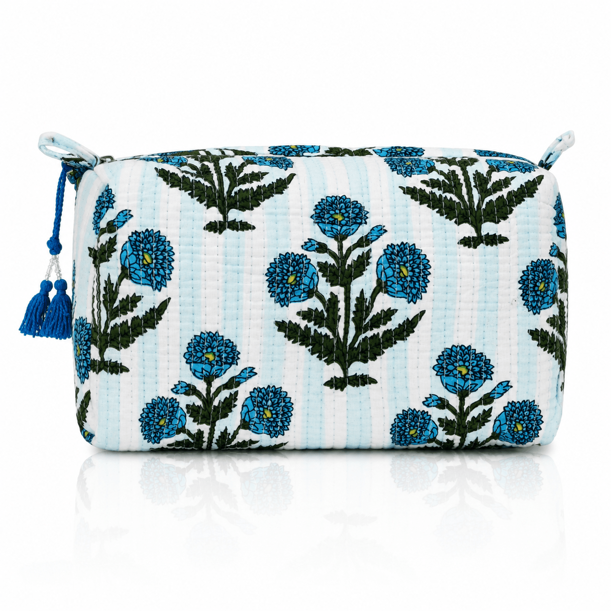 Cotton Block Print Pouch Set- 2 in a Set