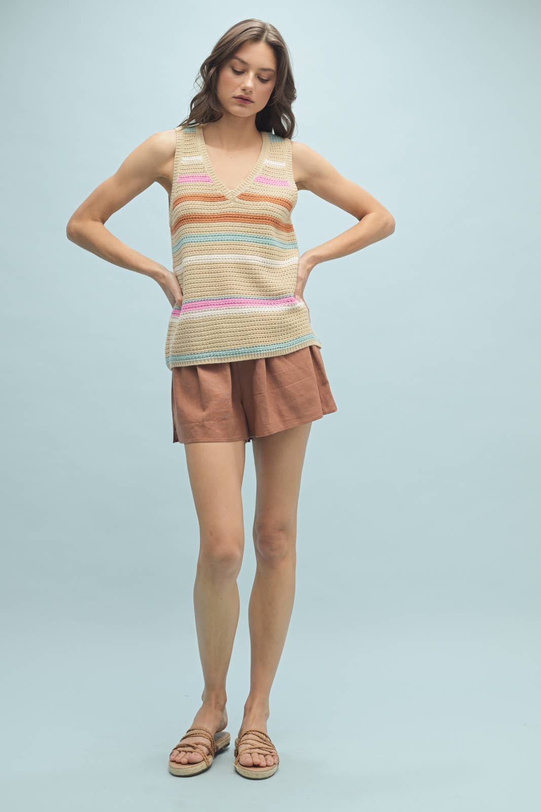 Maria Striped Sweater Tank