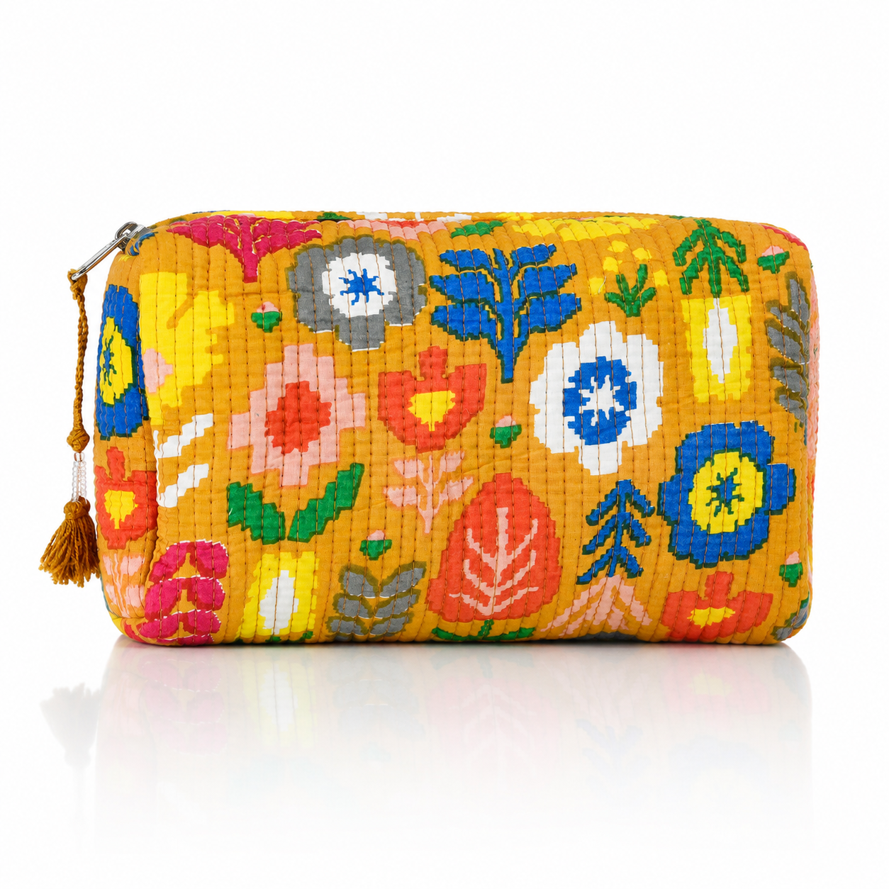 Cotton Block Print Pouch Set- 2 in a Set
