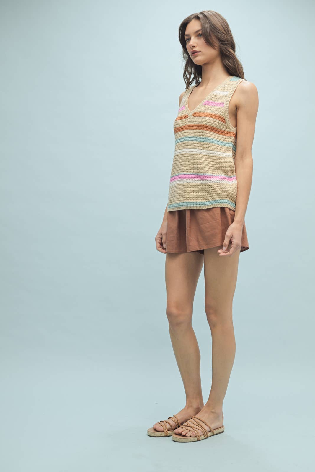 Maria Striped Sweater Tank