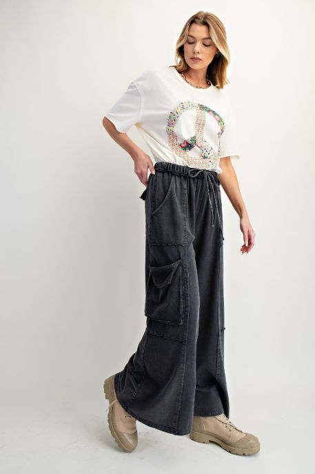 Mineral Washed Cargo Style Pant