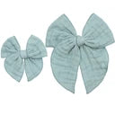 Cloud Muslin Hair Bow