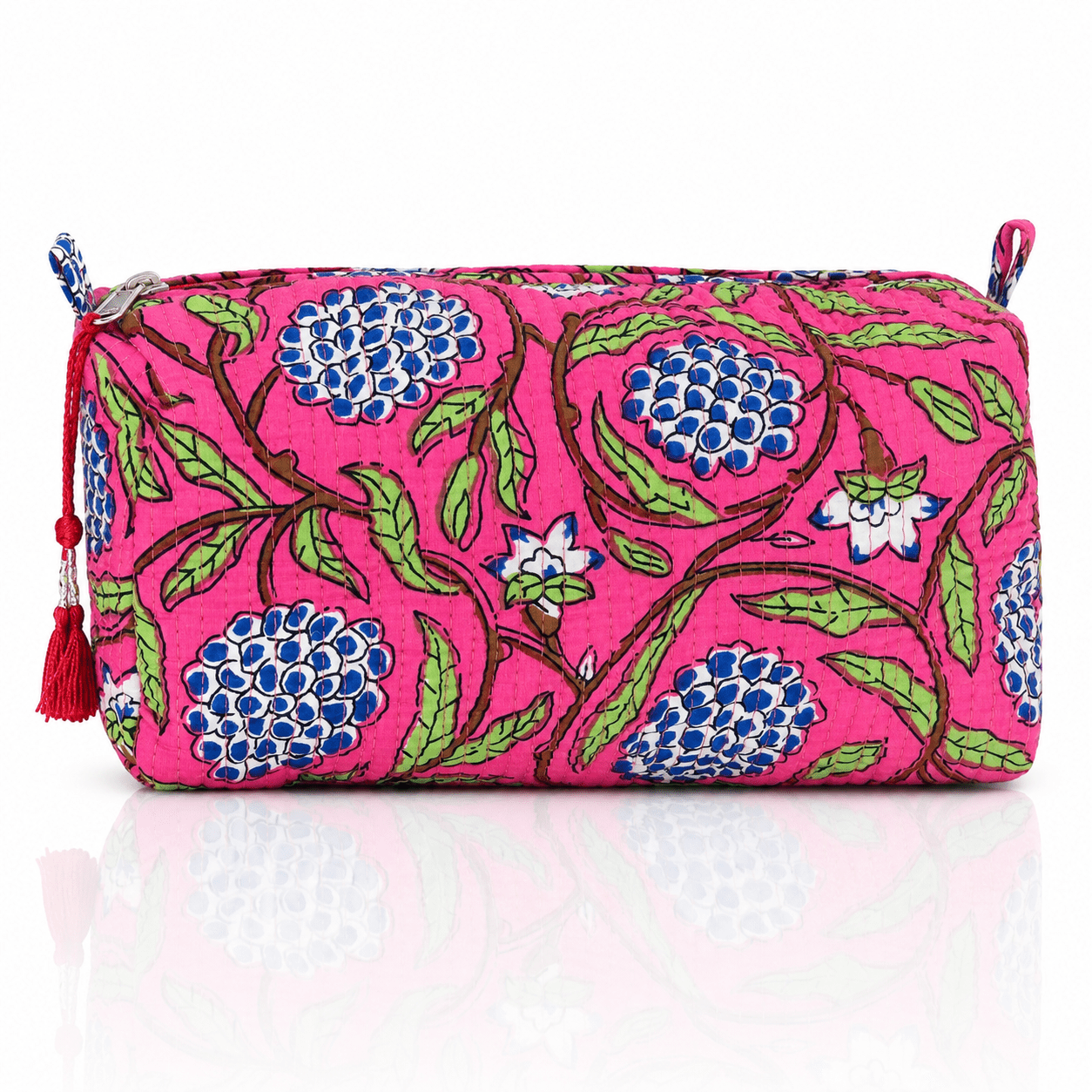 Cotton Block Print Pouch Set- 2 in a Set