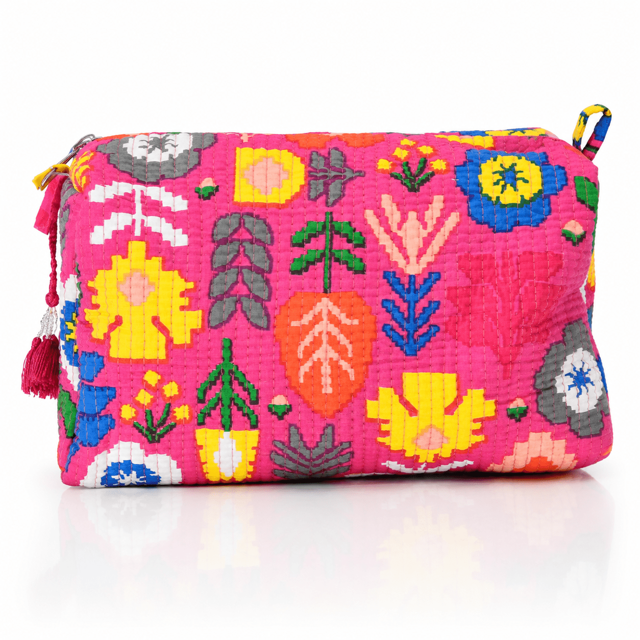 Cotton Block Print Pouch Set- 2 in a Set