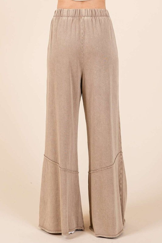 Mineral Wash Wide Leg Pant
