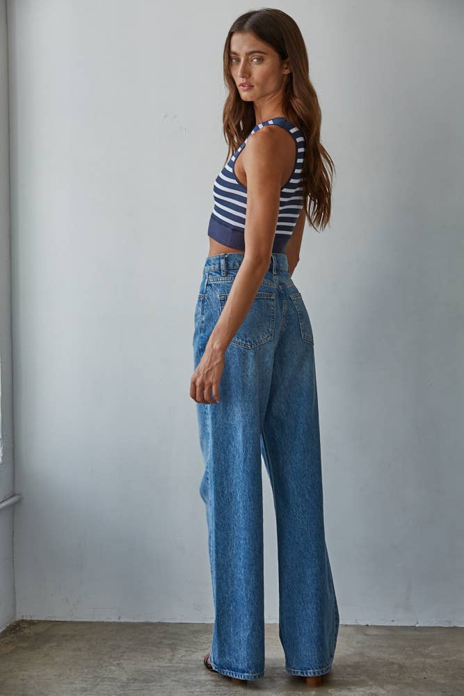 Ribbed Striped Racerback Brami