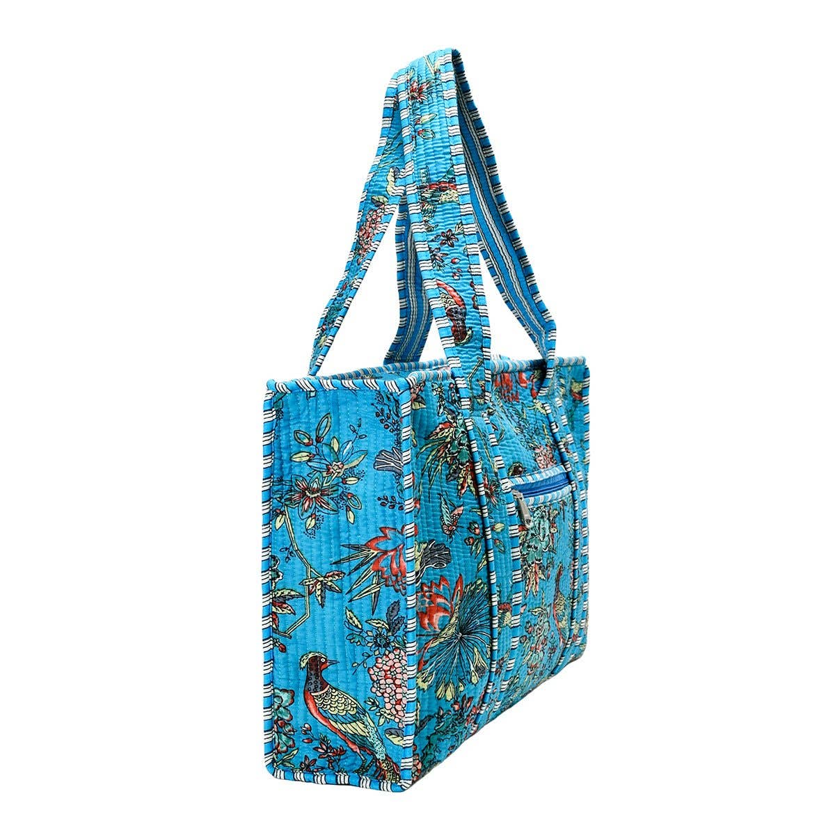 Cotton Block Print Tote Bag- Small & Large