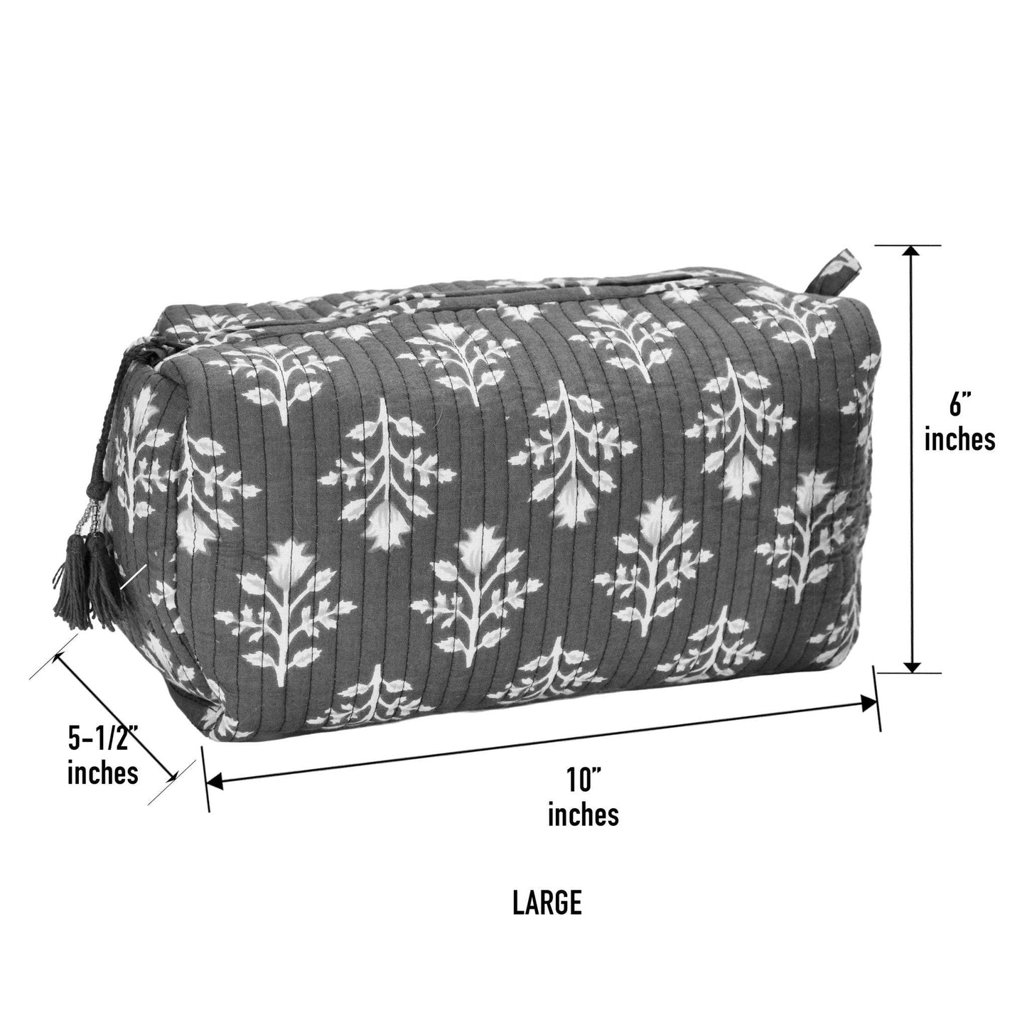 Cotton Block Print Pouch Set- 2 in a Set