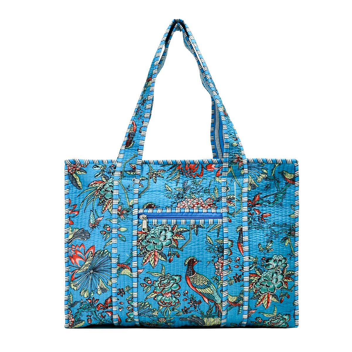 Cotton Block Print Tote Bag- Small & Large