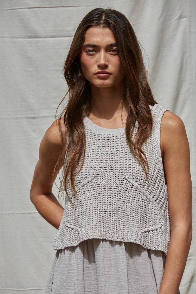Knit Sweater Sleeveless Dress