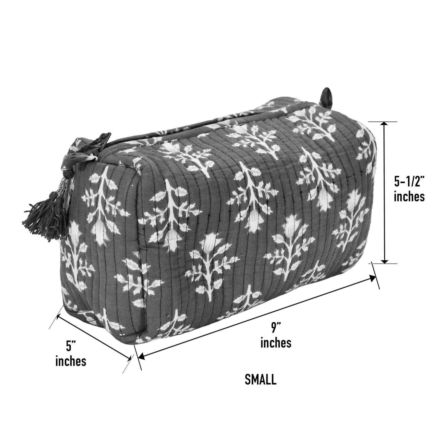 Cotton Block Print Pouch Set- 2 in a Set