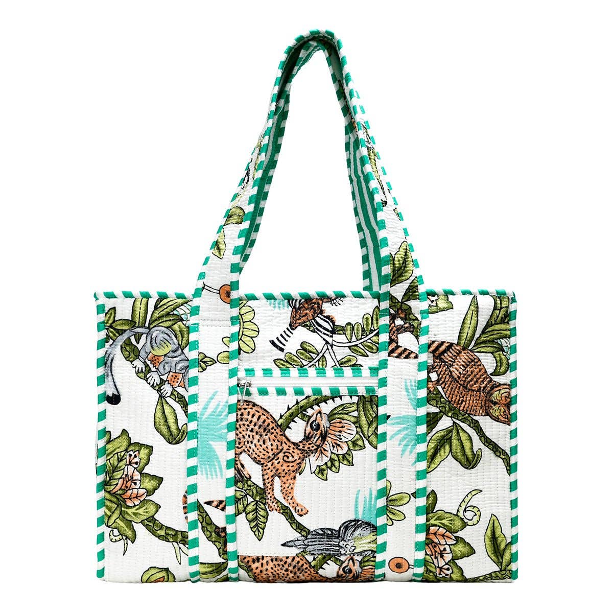 Cotton Block Print Tote Bag- Small & Large