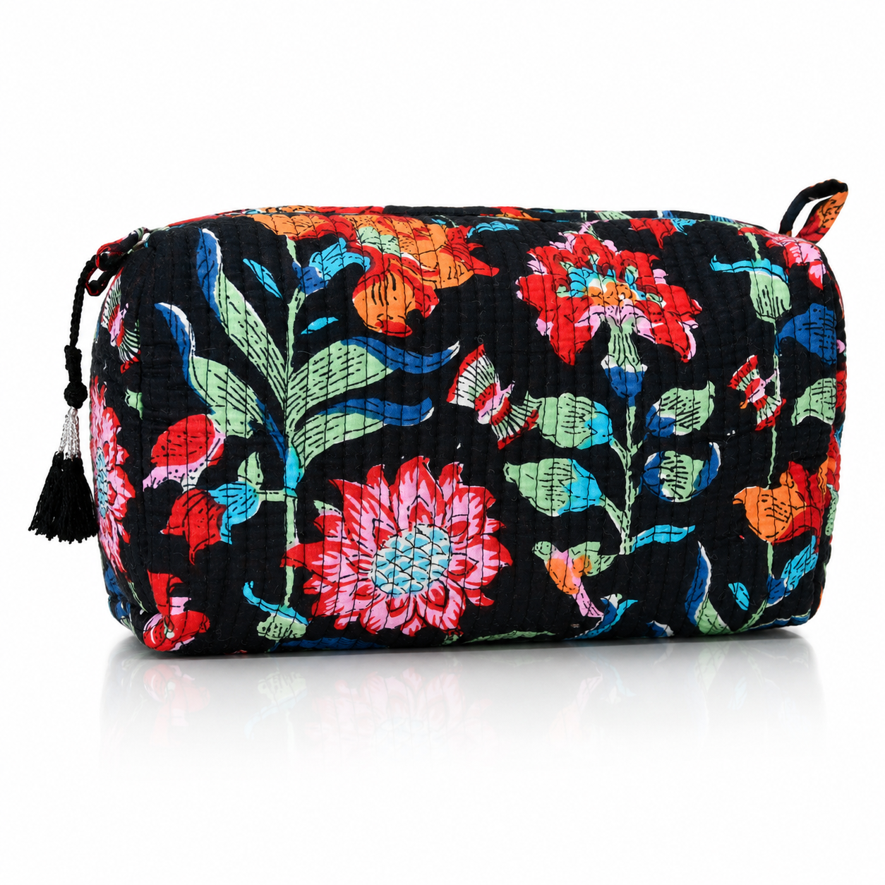 Cotton Block Print Pouch Set- 2 in a Set