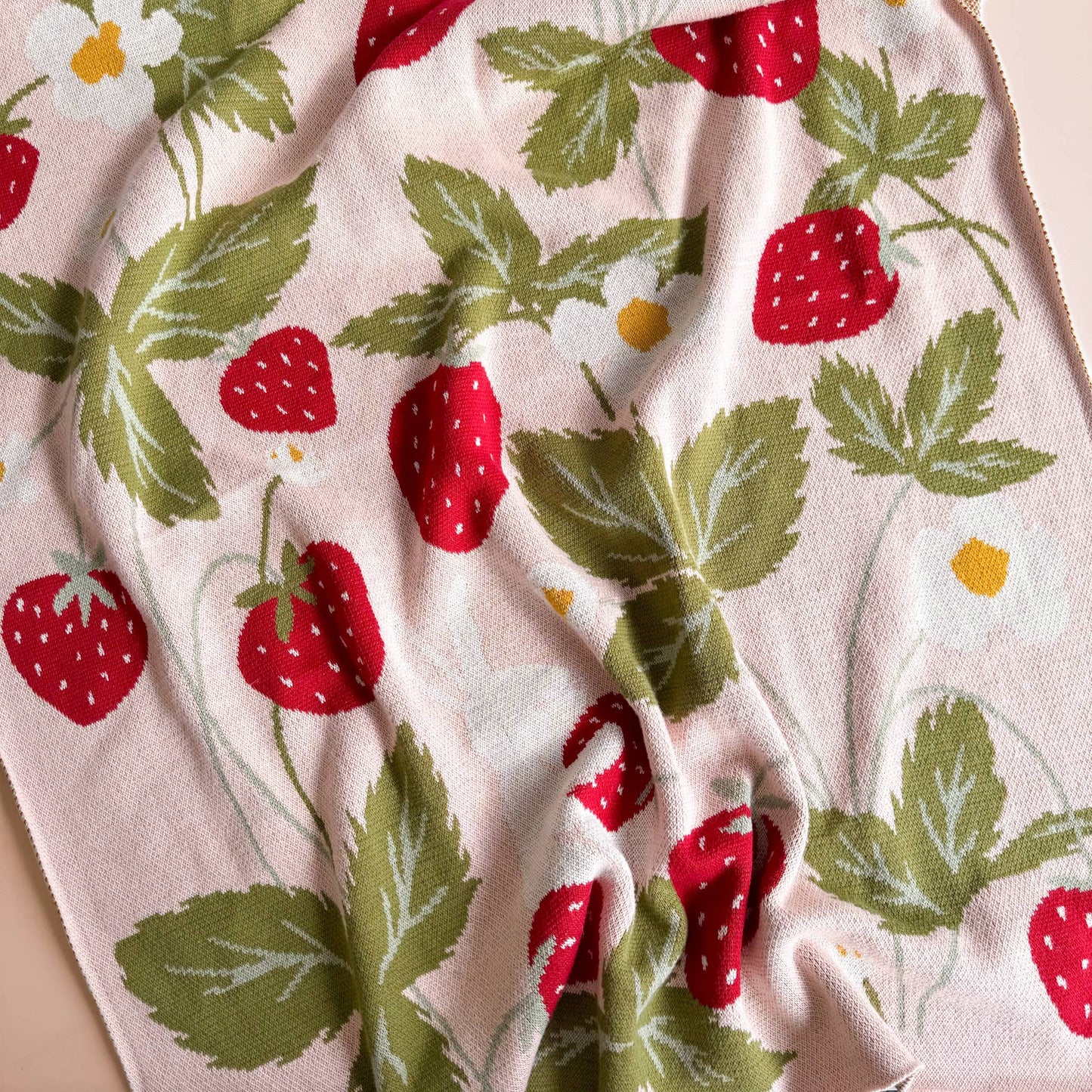 Blanket Strawberry Bunny Organic Baby Decor Spring Summer