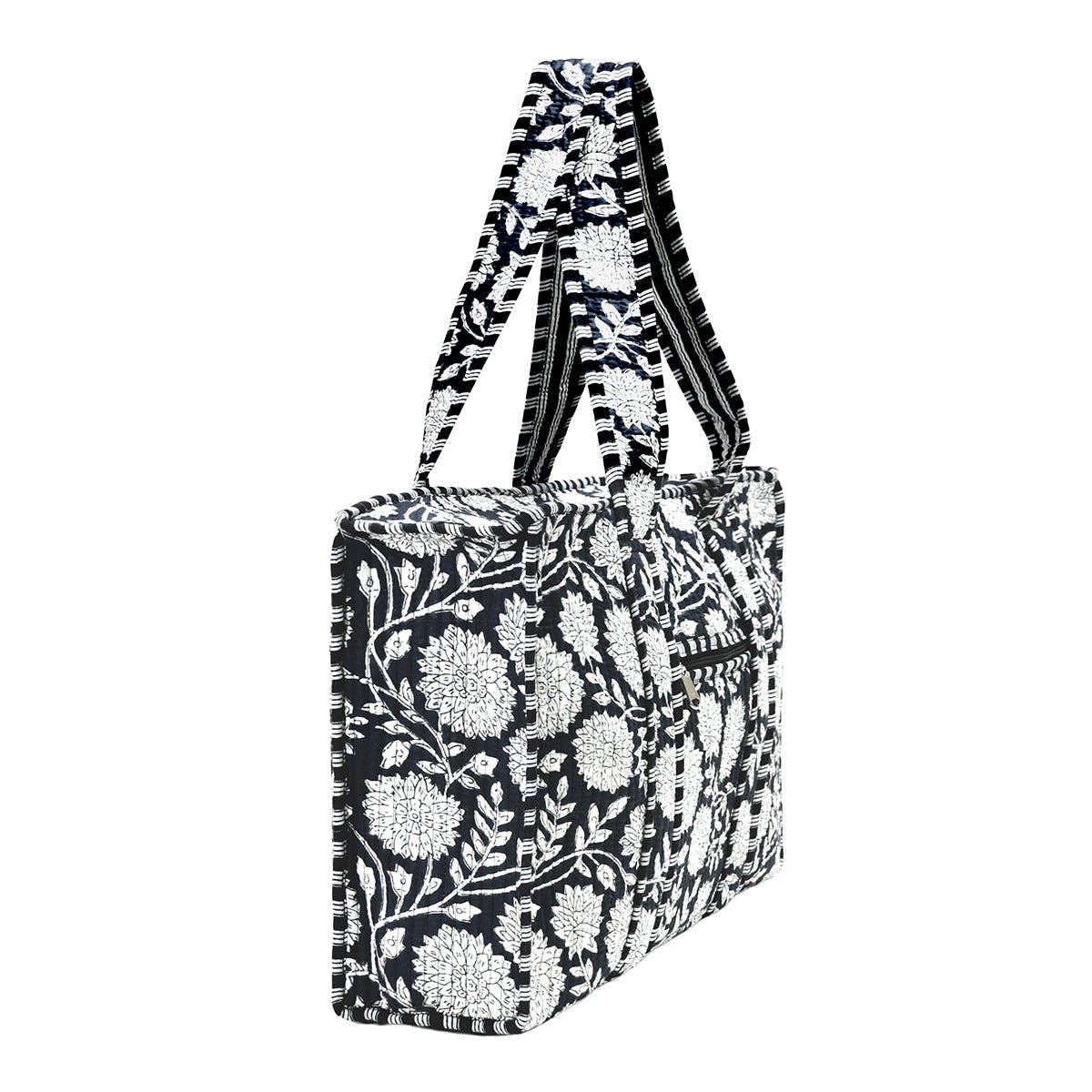 Cotton Block Print Tote Bag- Small & Large