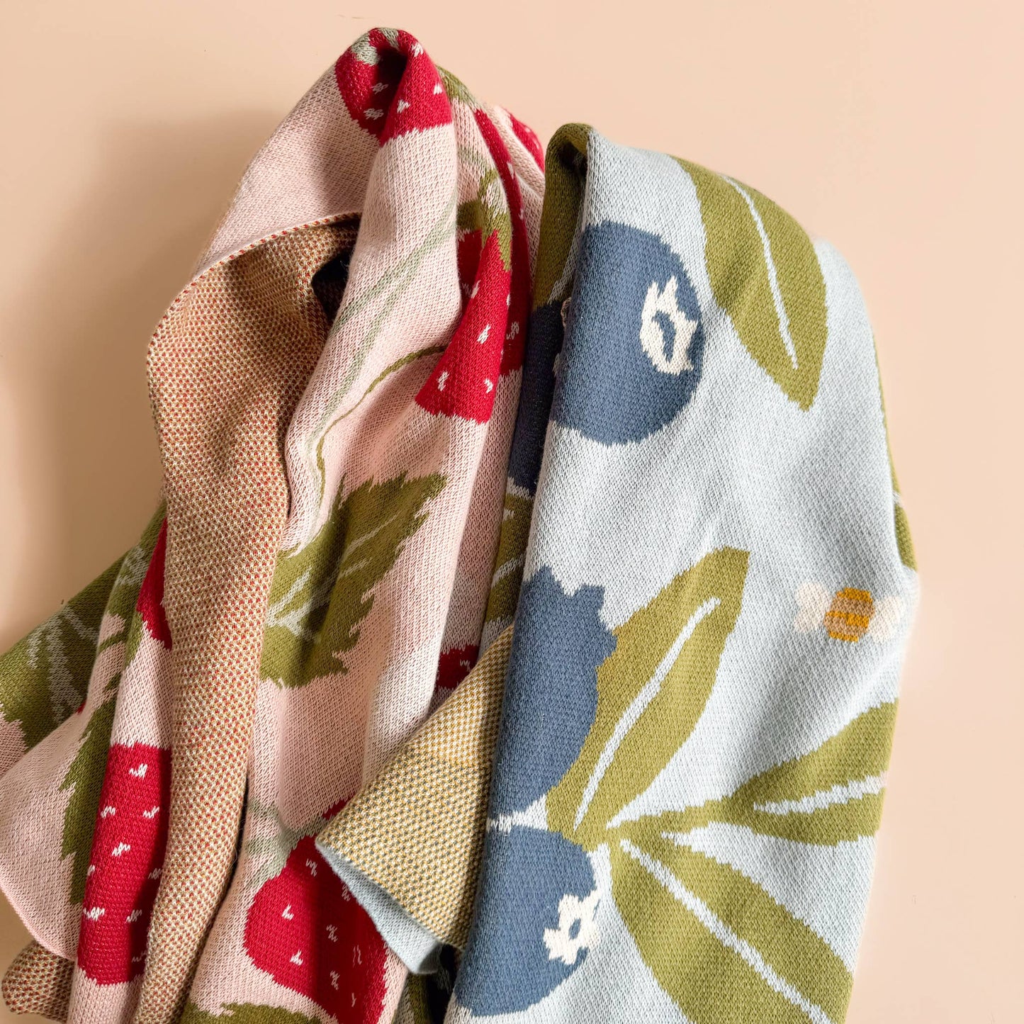 Blanket Strawberry Bunny Organic Baby Decor Spring Summer