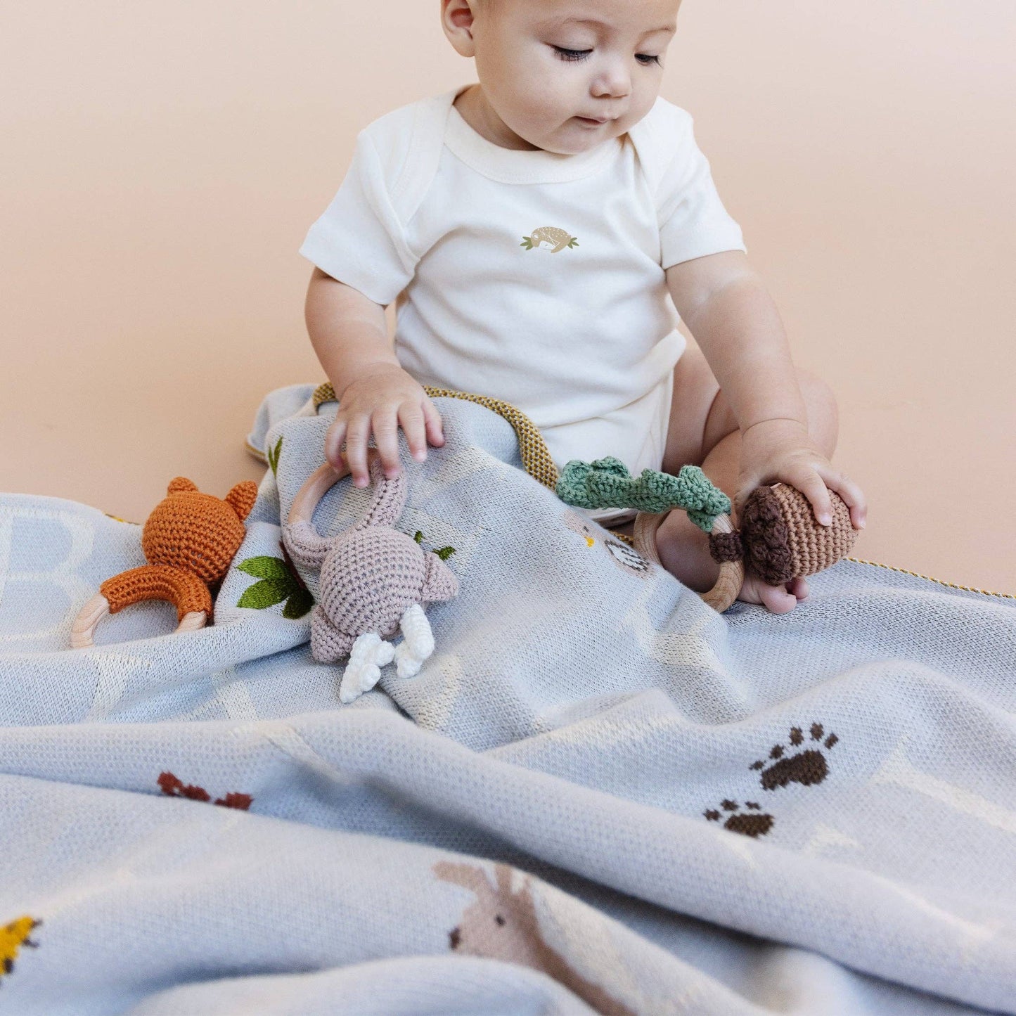Blanket ABC Woodland Baby Organic Cotton Back to School Kid
