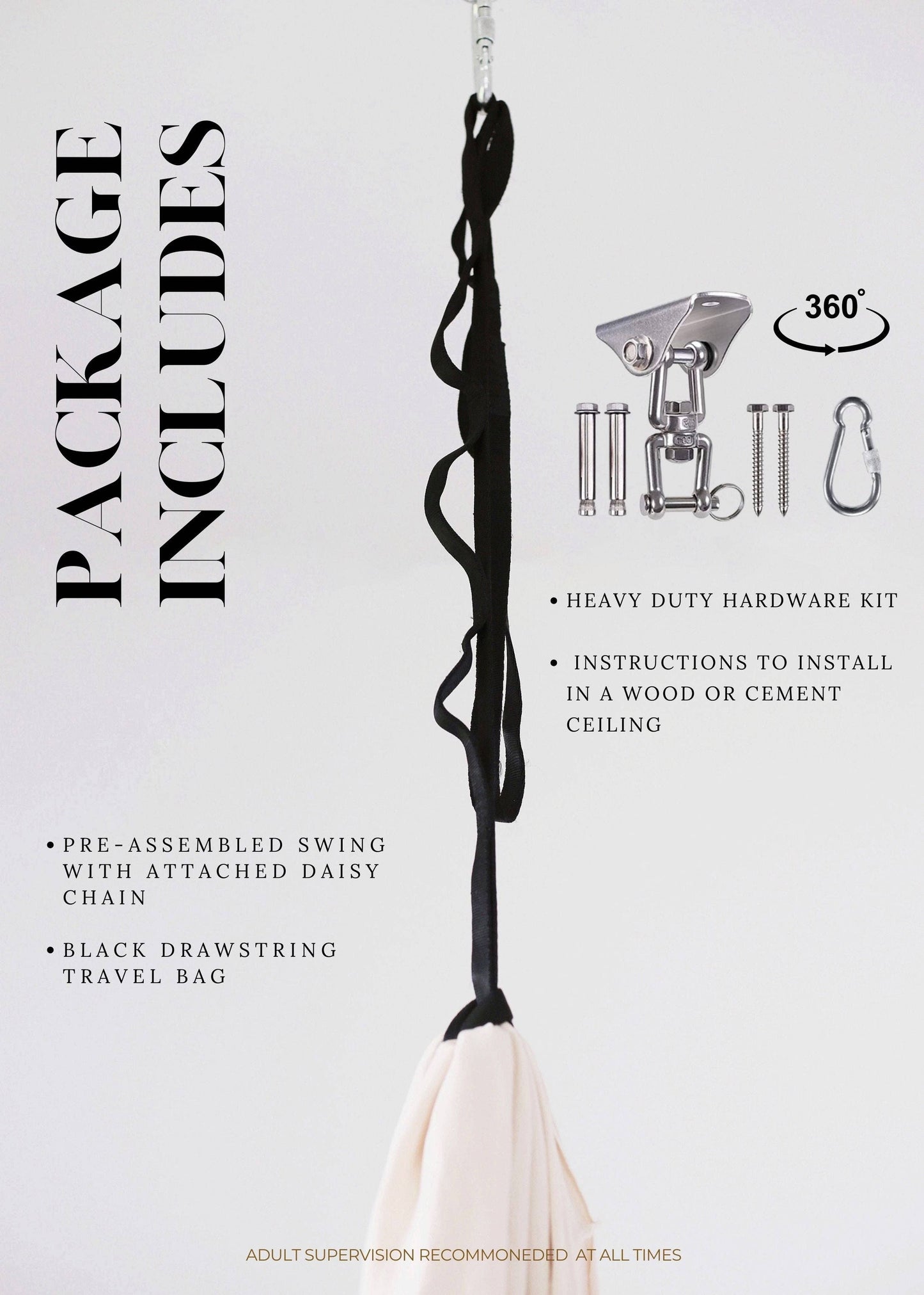 Vintage Rose Cotton Sensory Swing