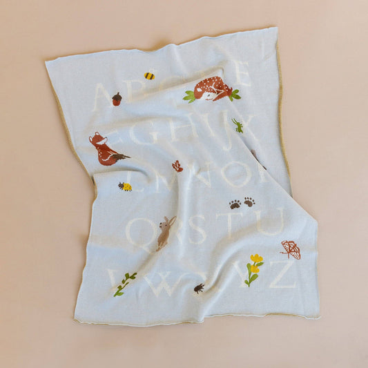 Blanket ABC Woodland Baby Organic Cotton Back to School Kid