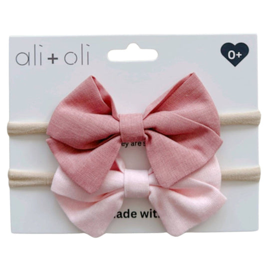 Headband Bow Set (Flamingo)