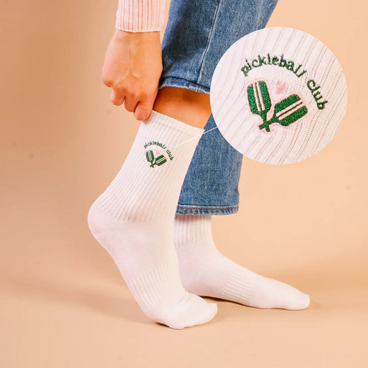 Embroidered Crew Socks