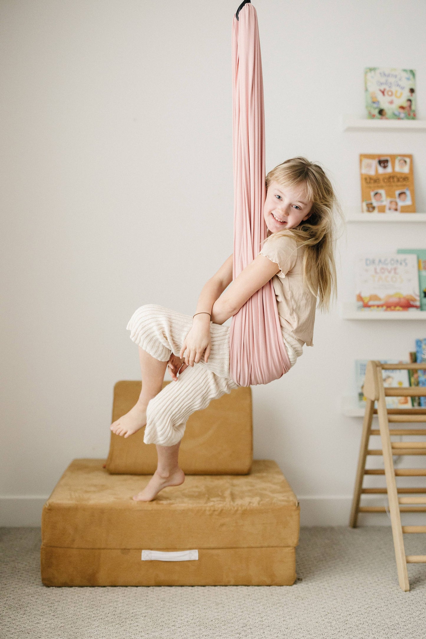 Vintage Rose Cotton Sensory Swing