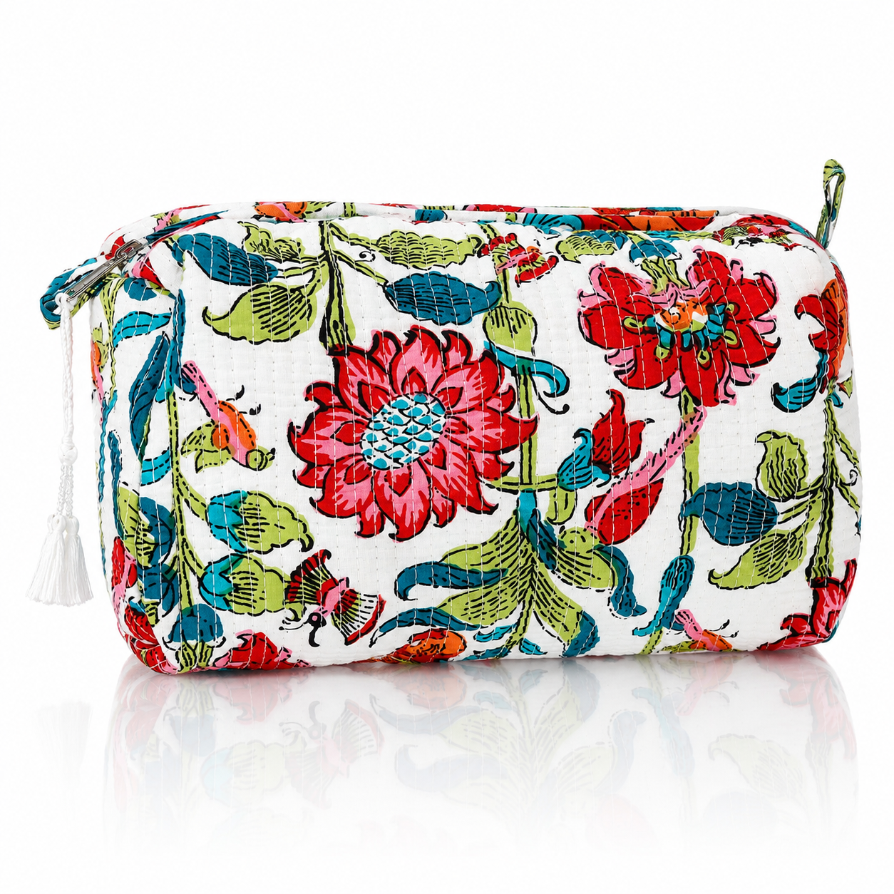 Cotton Block Print Pouch Set- 2 in a Set