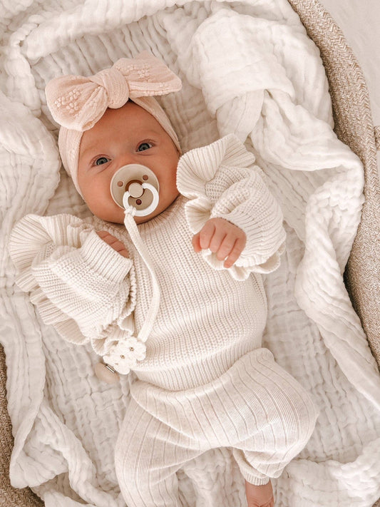 FLORAL OVERSIZED BOW HEADBAND - PINK