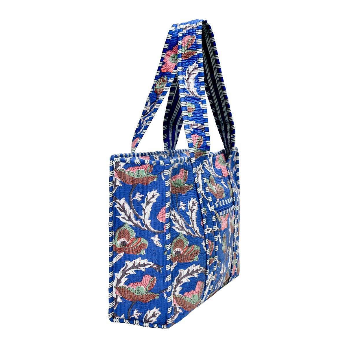 Cotton Block Print Tote Bag- Small & Large