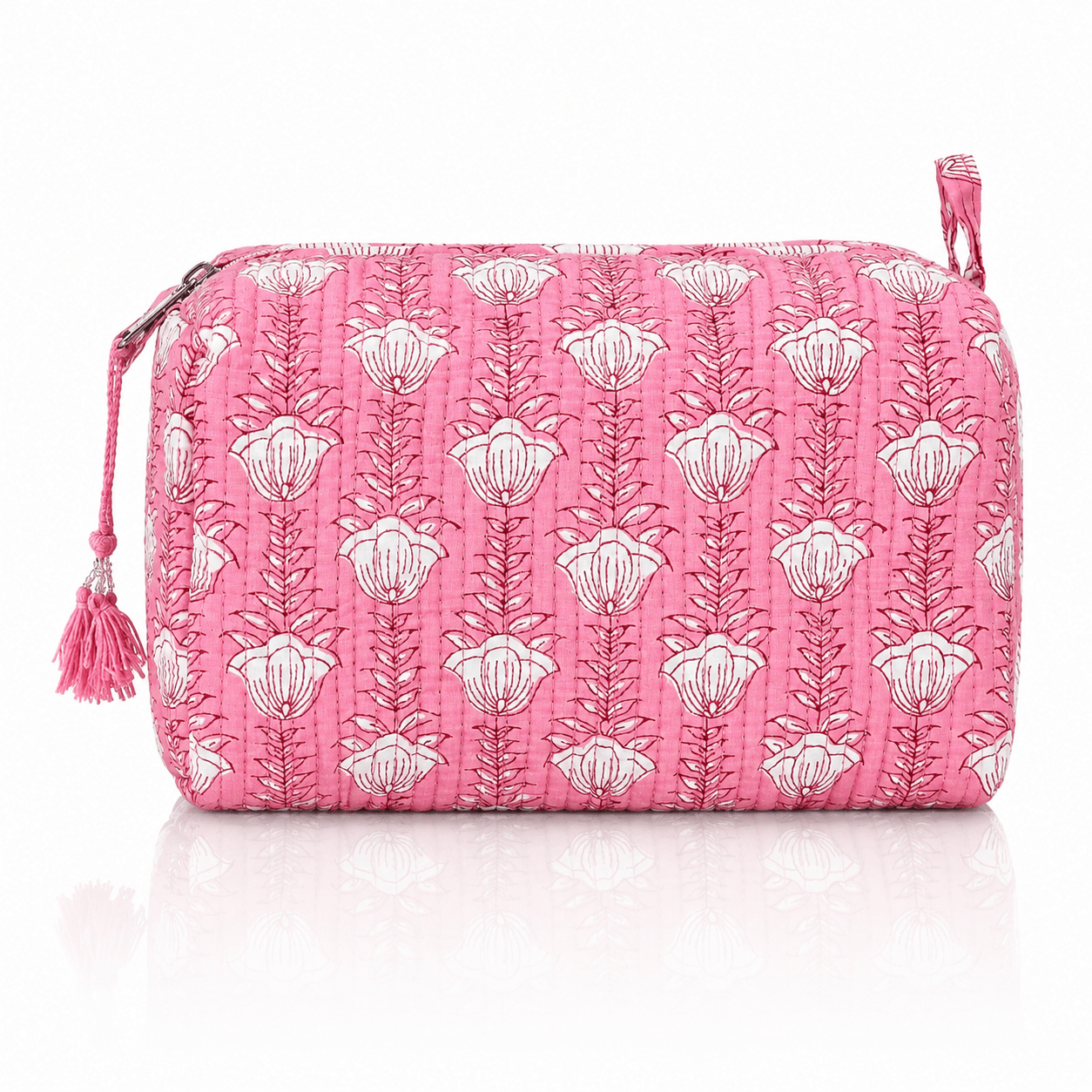 Cotton Block Print Pouch Set- 2 in a Set