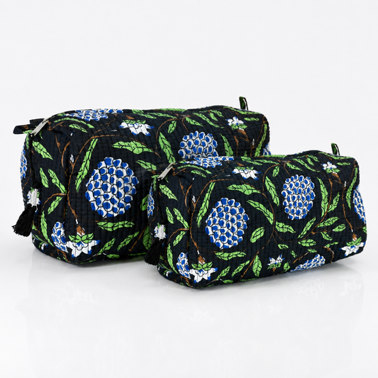 Cotton Block Print Pouch Set- 2 in a Set
