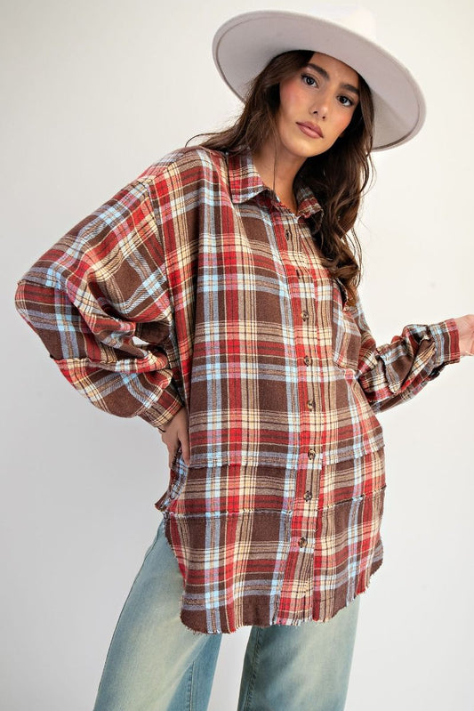 Helen Plaid Top