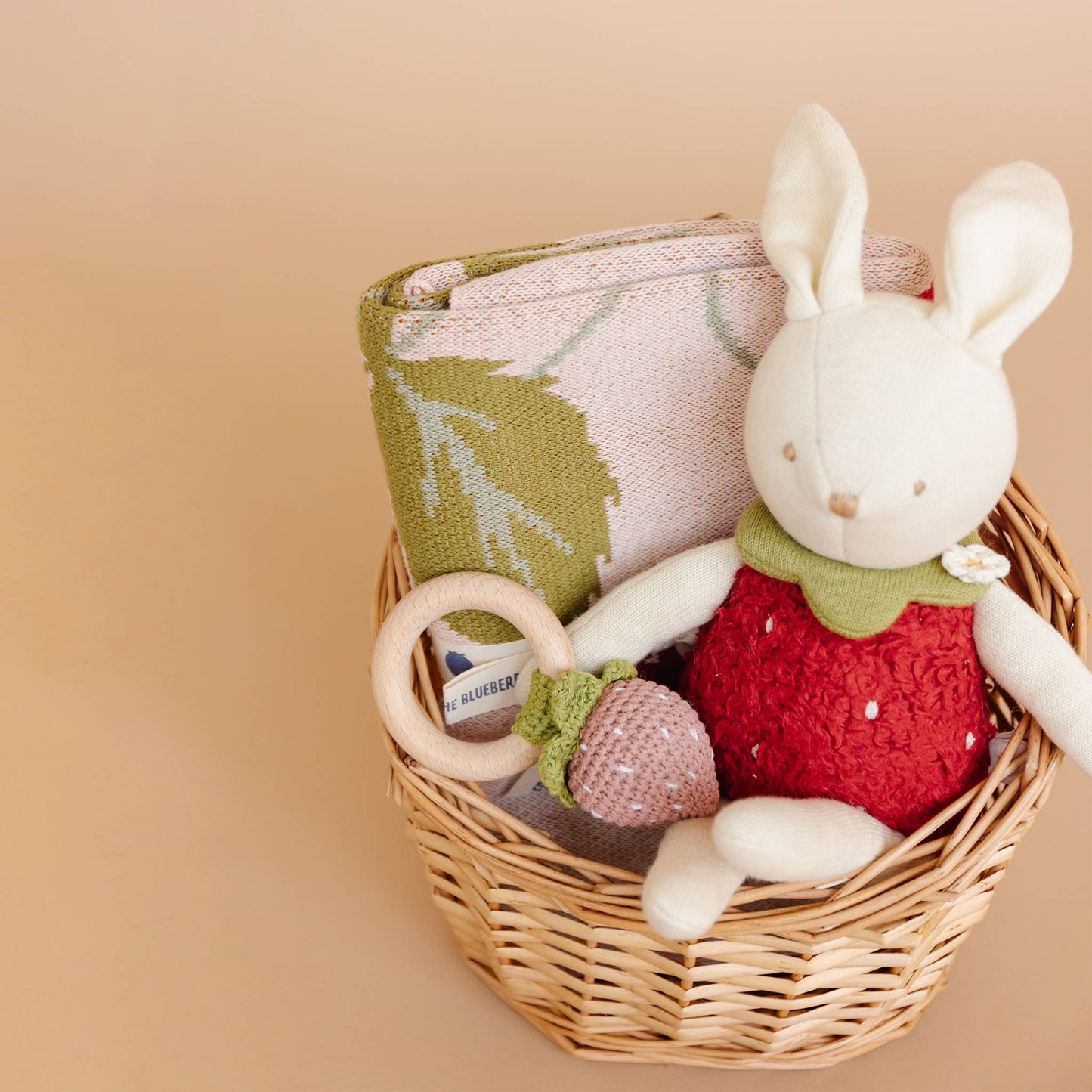Blanket Strawberry Bunny Organic Baby Decor Spring Summer