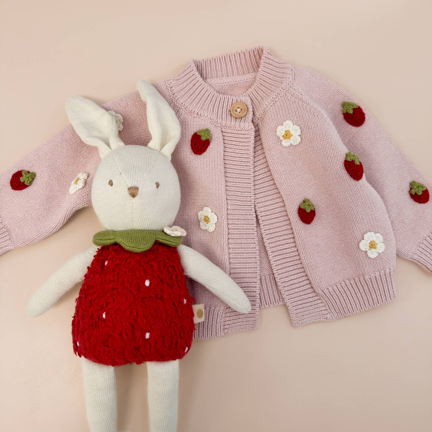 Cotton Strawberry Flower Cardigan Baby Sweater Spring Summer