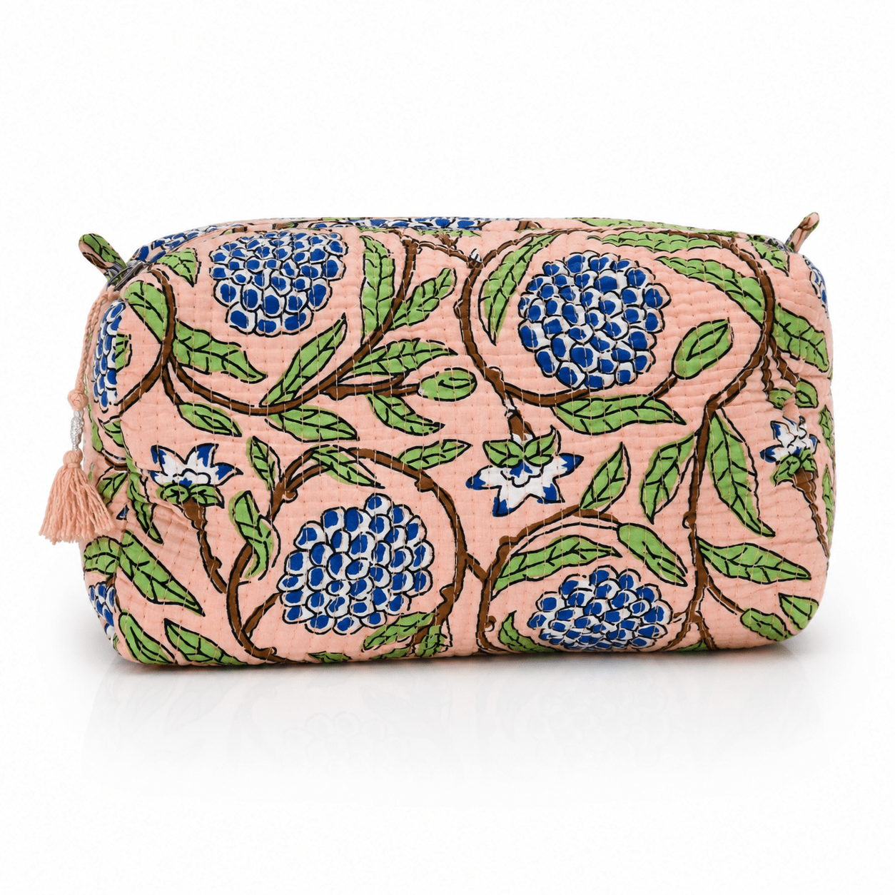 Cotton Block Print Pouch Set- 2 in a Set